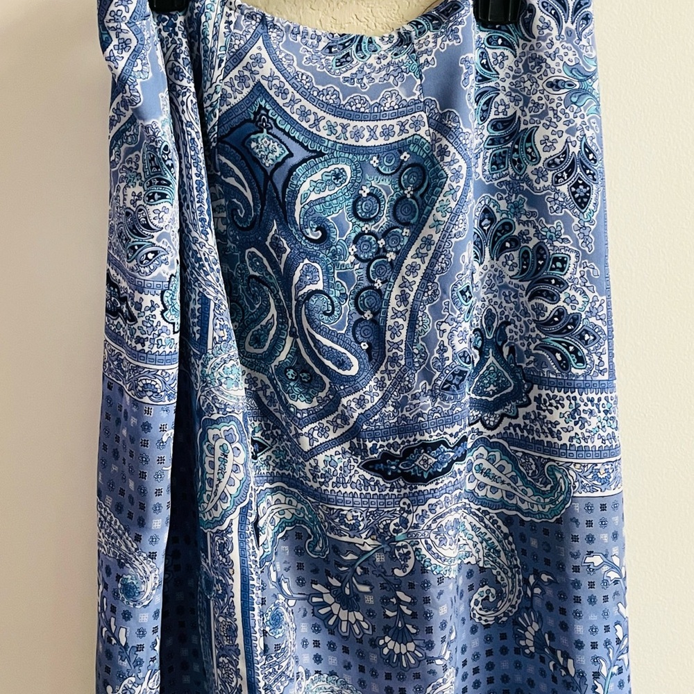 Emma James Blue Paisley Skirt
